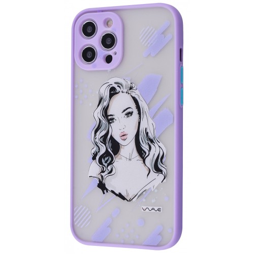 Чохол для Apple Iphone 12 Pro Max фіолетовий з сердечками