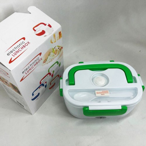 Ланч бокс електричний з підігрівом Lunch Heater 220 V Pro, Термос для їжі для дітей. Колір: зелений