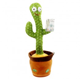 Танцюючий кактус співаючий 120 пісень з підсвічуванням Dancing Cactus TikTok іграшка Повторюшка кактус