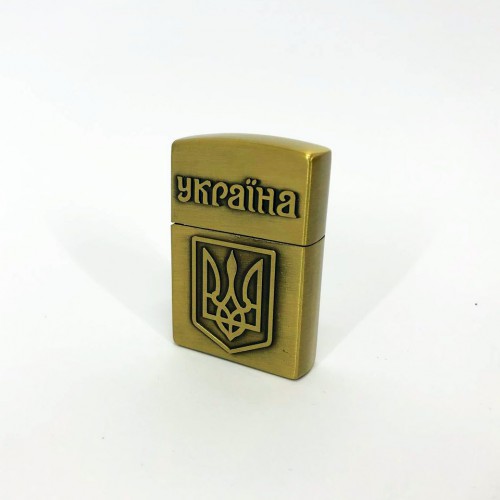 Запальничка кремнієва патріотична Україна 4550. Колір: золотий