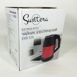 Електрочайник Suntera EKB-326R 1500 Вт 1.8 л/ Хороший чайник електричний / Чайник дисковий. Колір: червоний