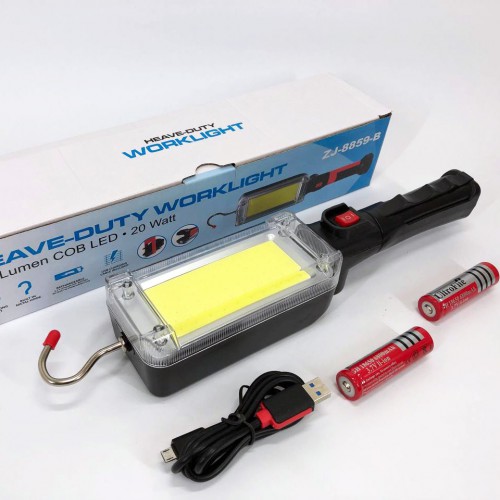 Ліхтар кемпінговий ZJ-8859-COB-3 акумуляторний 18650 х 2, зарядка від micro USB, з магнітом та гачком