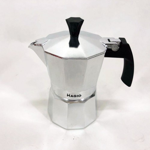 Гейзерна кавоварка Magio MG-1001 150 мл, гейзерна турка для кави, гейзерна кавоварка з нержавіючої сталі