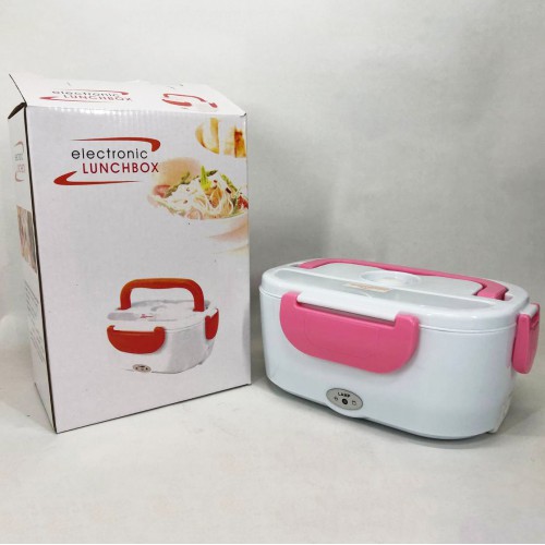 Ланч бокс електричний із підігрівом Lunch Heater 220 V Pro, ланч бокс від мережі. Колір: рожевий