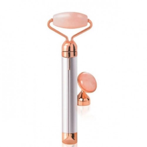 Масажер ролик електричний для особи Facial Roller Massager. Колір бежевий