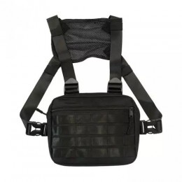Тактична нагрудна сумка з Cordura 1000D, розгрузка чоловіча чорна
