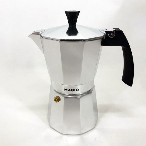 Гейзерна кавоварка Magio MG-1002 300 мл, гейзер для кави, кавоварка гейзерного типу, кавоварка для дому