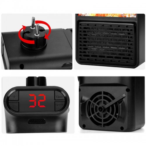 Портативний обігрівач Flame Heater 900 Вт, тепловий вентилятор, обігрівач для дому, ветродуйчик