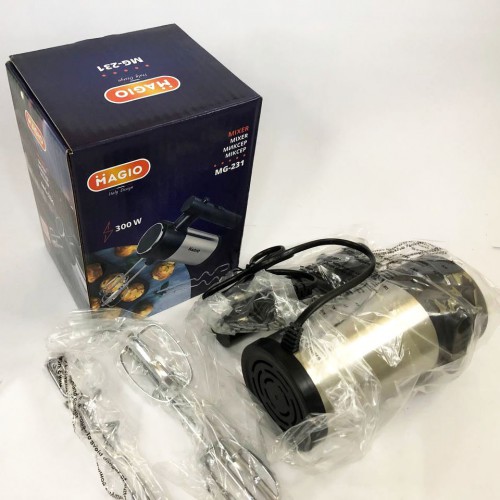 Міксер ручний MAGIO МG-231 300 Вт, міксер для збивання, міксер ручний для кухні, міксер для кухні