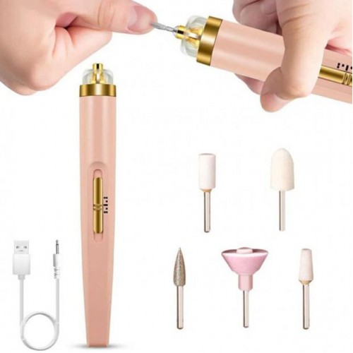 Фрезер для манікюру та педикюру Flawless Salon Nails, ручка фрезер для манікюру. Колір: рожевий