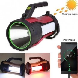 Ліхтар кемпінговий переносний із сонячною панеллю T96-LED-COB(white+red) power bank, похідний ліхтар