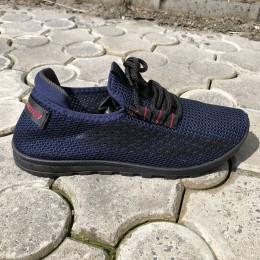 Спортивні кросівки чоловічі літні 40 розмір. Літні кросівки сітка чоловічі. Модель 32591. Колір: синій