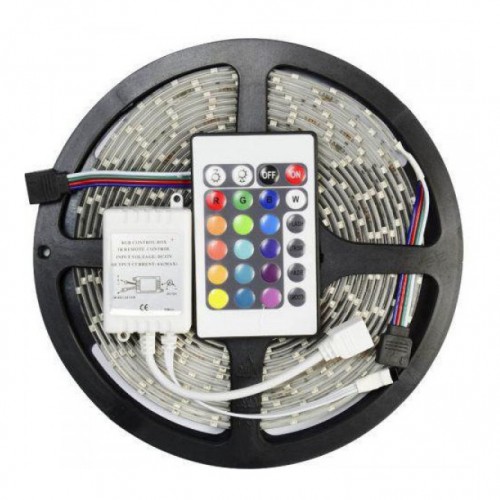 Світлодіодна стрічка SMD 5050 RGB LED 2 м IP65 з пультом та блоком живлення USB, 2м, Стрічка світлодіодна 5050