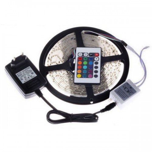 Світлодіодна стрічка SMD 5050 RGB LED 2 м IP65 з пультом та блоком живлення USB, 2м, Стрічка світлодіодна 5050