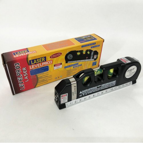 Лазерний рівень Laser Level Pro 3 з вбудованою рулеткою, Високоточний лазерний рівень
