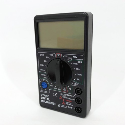 Цифровий мультиметр Digital Tech DT700D великий дисплей (зі звуком), мультиметр із захистом