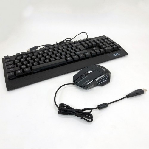 Клавіатура+мишка UKC з LED підсвічуванням від USB M-710, клавіатура ігрова з підсвічуванням та мишкою