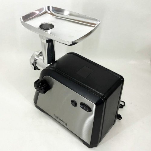 М'ясорубка Rainberg RB-672 3000W електрична з реверсом та соковижималкою, м'ясорубка електрична метал