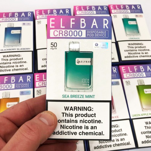 Elf Bar CR8000. М'ята (Sea Breeze Mint)