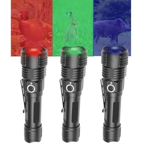 Ліхтар ручний акумуляторний PLD-11-4XPE(RGB), Кишеньковий ліхтар із usb зарядкою, Тактичний ліхтар police