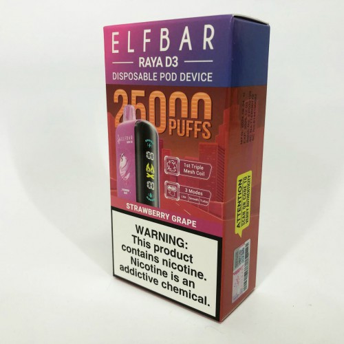 Elf Bar Raya D3 25000. Полуниця Виноград (Strawberry Grape)