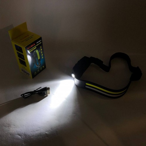 LED Ліхтар налобний BL-W689-LM+2COB (white+red) датчик руху, Ліхтарик на голову із зарядкою