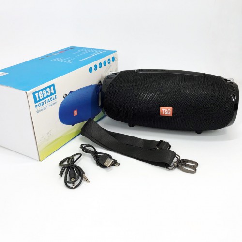 Портативна колонка Bluetooth TG534 SD IPX5 з ремінцем, акумуляторна колонка для музики. Колір: чорний