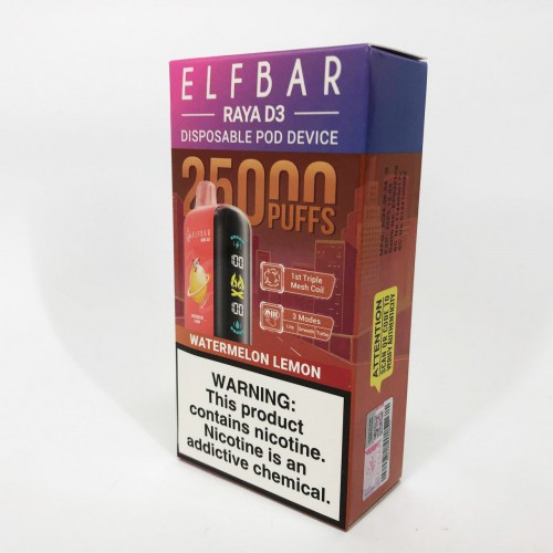 Elf Bar Raya D3 25000. Кавун Лимон (Watermelon Lemon)