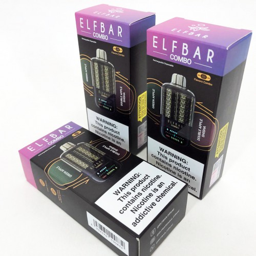 ELF BAR COMBO 25000. Перемикання смаків. Яблуко / Анісове Яблуко (Green Apple / Double Apple Shisha)