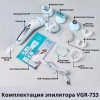 Епілятор для обличчя та тіла 6в1, від USB VGR V-733 / Жіночий епілятор для видалення волосся. Колір: блакитний