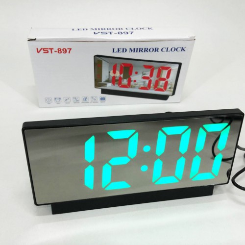 Електронні настільні LED годинники від USB VST-897-4 з будильником та термометром