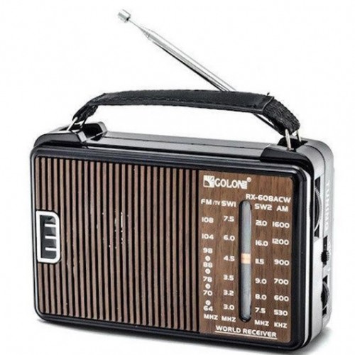 Радіоприймач GOLON RX-608 всехвильовий на батарейках + підтримка USB/microSD/MP3/WMA