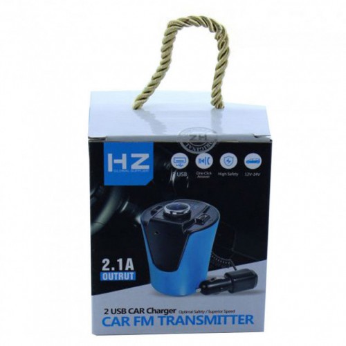 Автомобільний FM-трансмітер модулятор HZ FM MOD H26+BT (BX6) живлення від прикурювача з Bluetooth