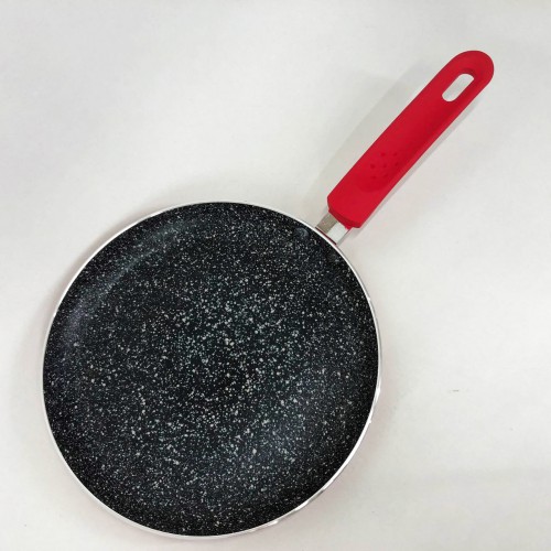 Сковорідка для млинців Con Brio СВ-2324 Eco Granite, сковорода з товстим дном. Колір: червоний