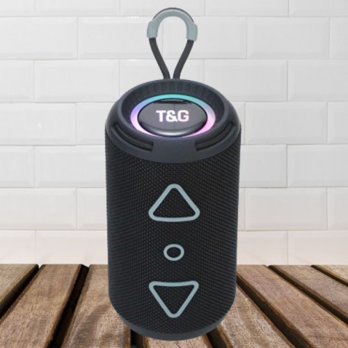 Bluetooth колонка портативна TG656 FM-радіо, акумуляторна колонка для музики. Колір: чорний