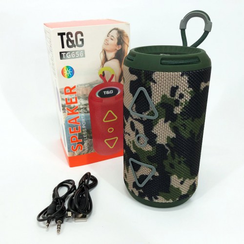 Bluetooth колонка портативна TG656 FM-радіо, Гучна колонка для вечірки. Колір: камуфляж