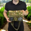 Сумка-кобура мультикам наплічна з липучкою для шевронів, тактична сумка чоловіча з кордури