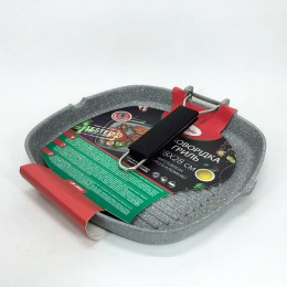 Сковорода-гриль Con Brio CB-2803 Eco Granite 28 см лита, антипригарна сковорода для індукційної плити
