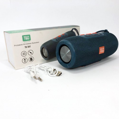 Портативна колонка Bluetooth TG341 зі шнурком, Бездротова колонка портативна потужна. Колір: синій