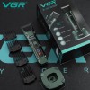Акумуляторна бездротова машинка для стрижки волосся VGR V-696 з LED дисплеєм та ТУРБО режимом