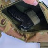 Сумка-кобура мультикам наплічна з липучкою для шевронів, тактична сумка чоловіча з кордури