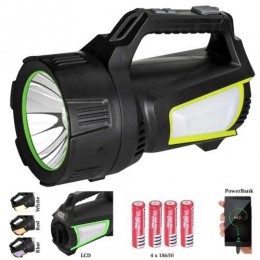 Ліхтар кемпінг переносний T100A-10W+2COB з бічними LED white/red/blue, Акумуляторна лампа для кемпінгу
