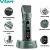 Акумуляторна бездротова машинка для стрижки волосся VGR V-696 з LED дисплеєм та ТУРБО режимом