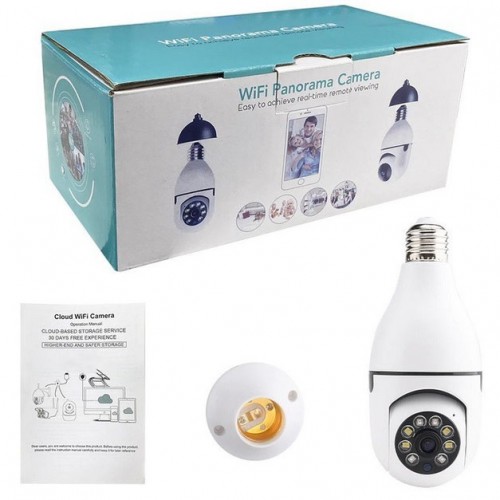 Камера відеоспостереження лампочка CAM L1 E27 WIFI IP 360/90 поворотна