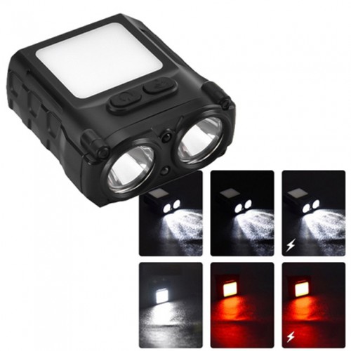 Ліхтар налобний SH-T808-2XPE-20SMD-white/red з датчиком руху, потужний налобний ліхтар для риболовлі
