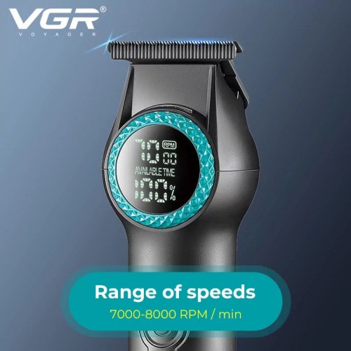 Тример VGR V-990, 3 насадки, Багатофункціональна акумуляторна машинка для стрижки, VGR машинка