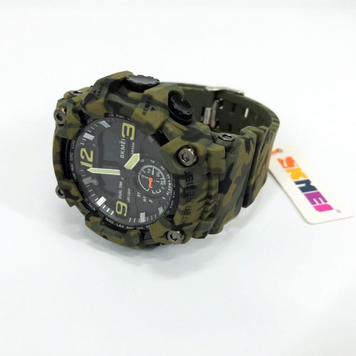 Годинник наручний чоловічий SKMEI 1965CMGN CAMO GREEN, військовий чоловічий наручний годинник зелений. Колір: камуфляж