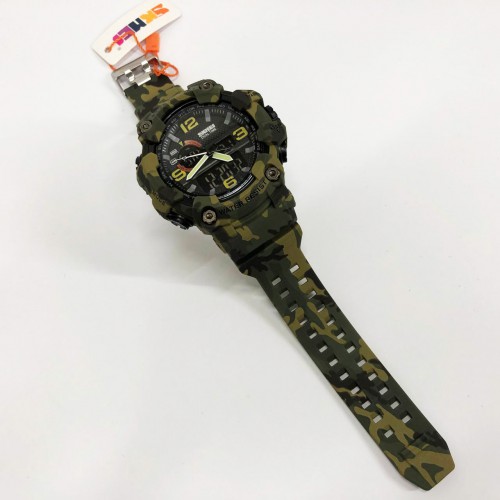 Годинник наручний чоловічий SKMEI 1520CMGN CAMO GREEN, годинник військовий чоловічий, для військовослужбовців. Колір: камуфляж