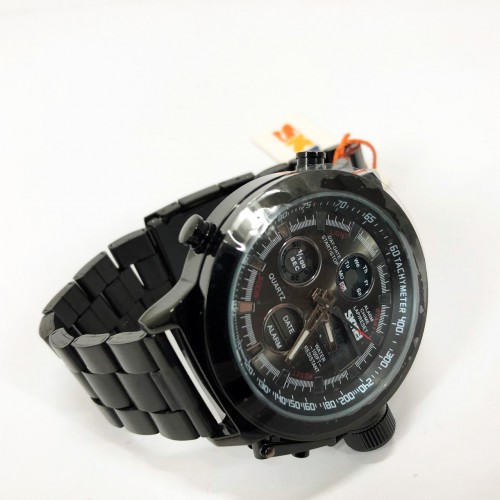 Годинник наручний чоловічий SKMEI 1515BK BLACK, годинник наручний електронний тактичний. Колір: чорний