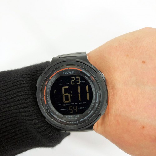 Годинники наручні чоловічі SKMEI 1841BK BLACK, для військовослужбовців, тактичні протиударні. Колір: чорний